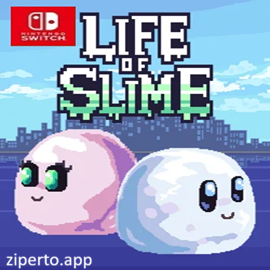 Life of Slime 2026 showing a small slime character in a colorful fantasy setting.