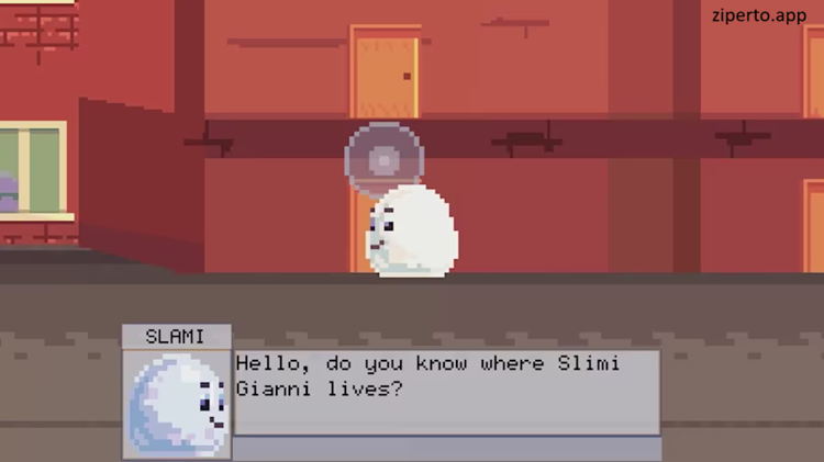 Life of Slime 2026 showing a small slime character in a colorful fantasy setting.