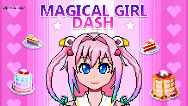 Magical Girl Dash 2026 features heroine running with obstacles, enemies and fantasy challenges.