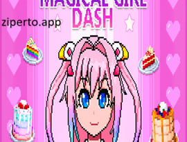Magical Girl Dash 2026 features heroine running with obstacles, enemies and fantasy challenges.