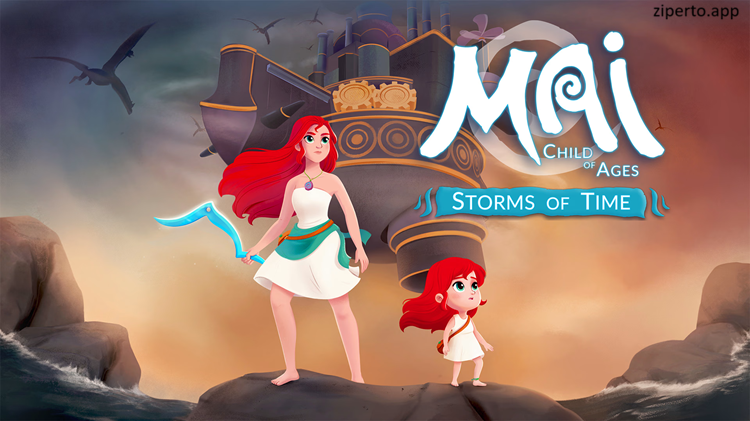 Mai: Child of Ages – Storms of Time 2026 exploring a fantasy world during a storm.