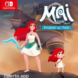 Mai: Child of Ages – Storms of Time 2026 exploring a fantasy world during a storm.