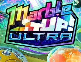 Marble It Up! Ultra 2026 showing rolling marbles and challenging obstacle-filled racing courses.