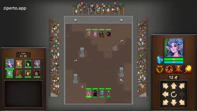 Mortal Glory 2 2026 featuring gladiators battling in tactical turn-based arena combat.