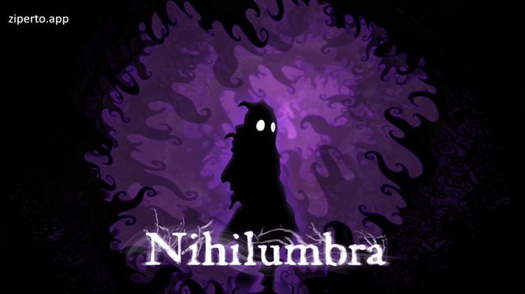 Nihilumbra 2026 character crossing a colorful physics-based landscape.
