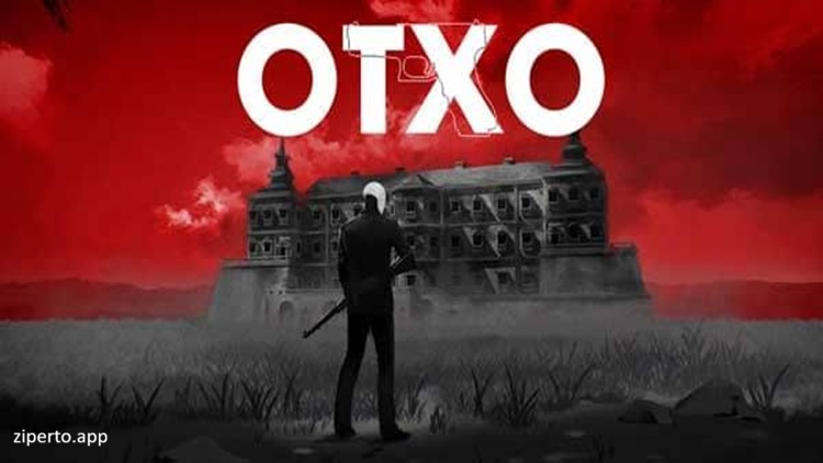 OTXO 2026 protagonist fighting armed enemies inside a mansion in a top-down shooter.