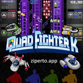 Quad Fighter K 2026 features pixel art, aerial combat and arcade shooting against waves of enemies.