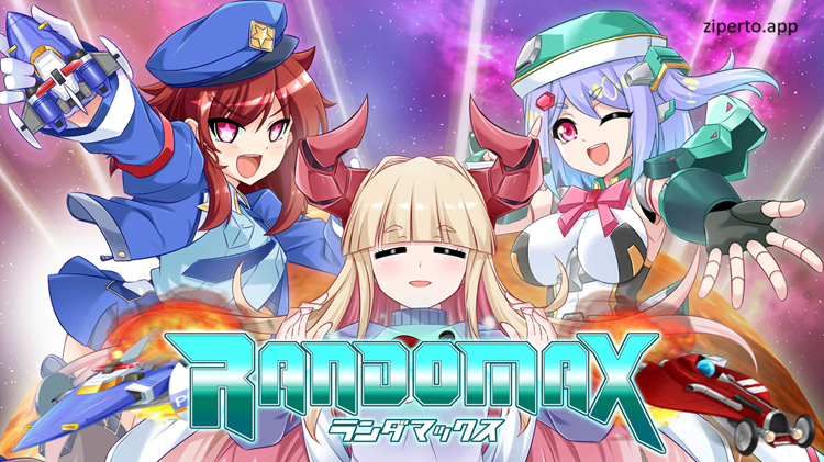 RANDOMAX 2026 features spaceships firing weapons at enemy forces in intense arcade battles.
