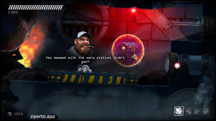 RIVE: Ultimate Edition 2026 spider tank battling robotic enemies aboard a damaged spacecraft.