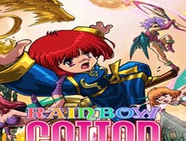 Rainbow Cotton 2026 witch flying through colorful stages in firing magical attacks at enemies.
