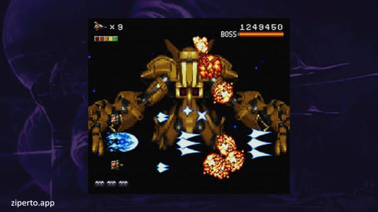 Rendering Ranger: R2 [Rewind] 2026 battling aliens in a 16-bit action stage.