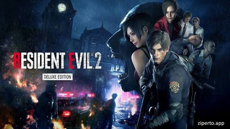 Resident Evil 2 Deluxe Edition 2026 features Leon and Claire in Raccoon City.