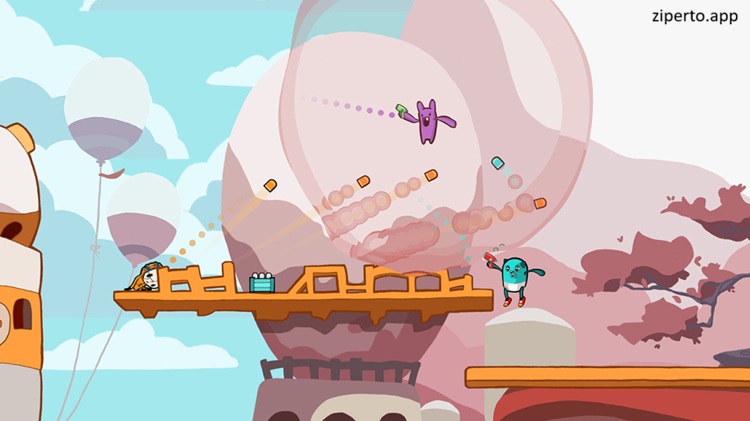 Retimed 2026 exploring characters battling in a colorful arena.