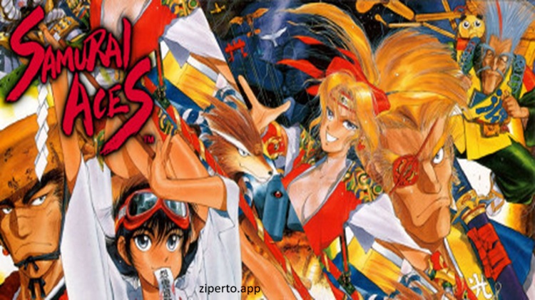 Samurai Aces 2026 showing classic aerial shooting action and enemy aircraft.