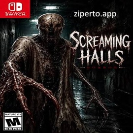 Screaming Halls: Horror 2026 features scene inside a dark building.