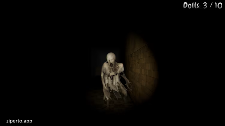 Screaming Halls: Horror 2026 features scene inside a dark building.