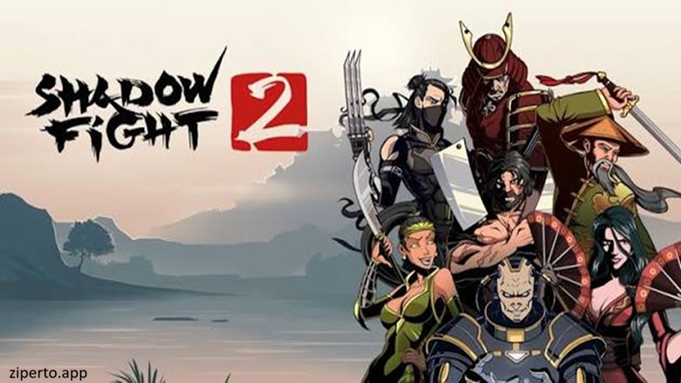 Shadow Fight 2 2026 showing martial arts combat and weapon-based battles.