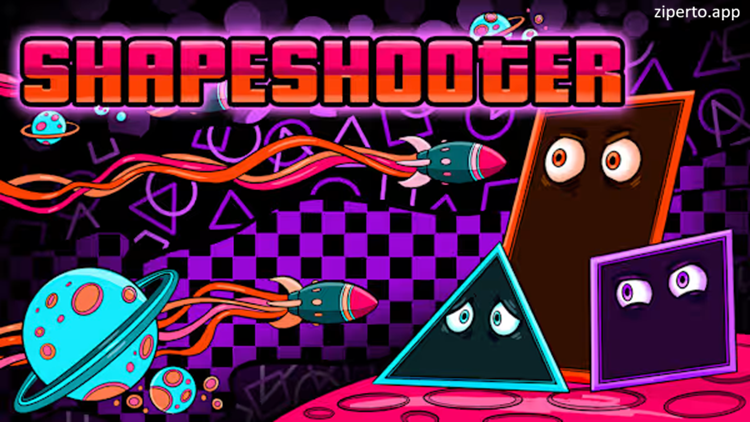 Shapeshooter 2026 featuring geometric enemies and fast-paced arcade shooting.