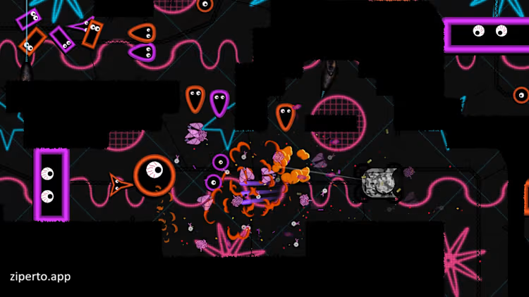 Shapeshooter 2026 featuring geometric enemies and fast-paced arcade shooting.