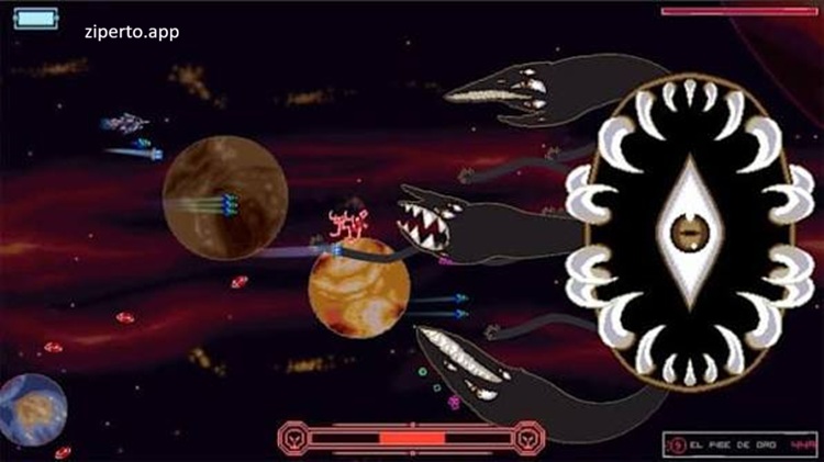 Stellar Interface 2026 spacecraft battling enemies across a hostile galaxy.