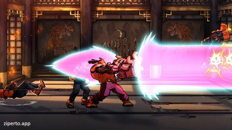 Streets of Rage 4 2026 fighters battling criminals on a city street.