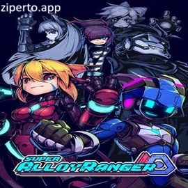 Super Alloy Ranger 2026 featuring futuristic weapons and side-scrolling combat against robotic enemies.