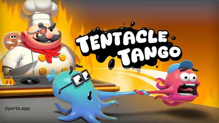 Tentacle Tango 2026 octopuses swinging through challenging platform levels.