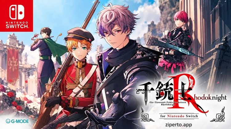 The Thousand Noble Musketeers: Rhodoknight 2026 characters posing in anime-style military uniforms.