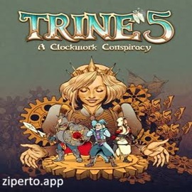 Trine 5: A Clockwork Conspiracy 2026 showing magical heroes and puzzle-platforming action.