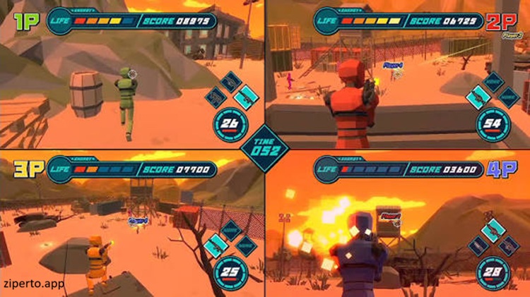 Virtual Battle 2026 showing colorful virtual arenas and survival battles against opponents.