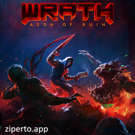 Wrath: Aeon of Ruin 2026showing a warrior facing horrors in a ruined landscape.
