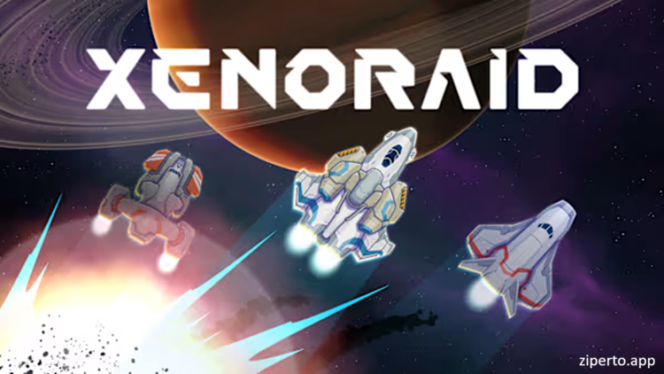 Xenoraid 2026 fighter ships confronting alien forces in space.